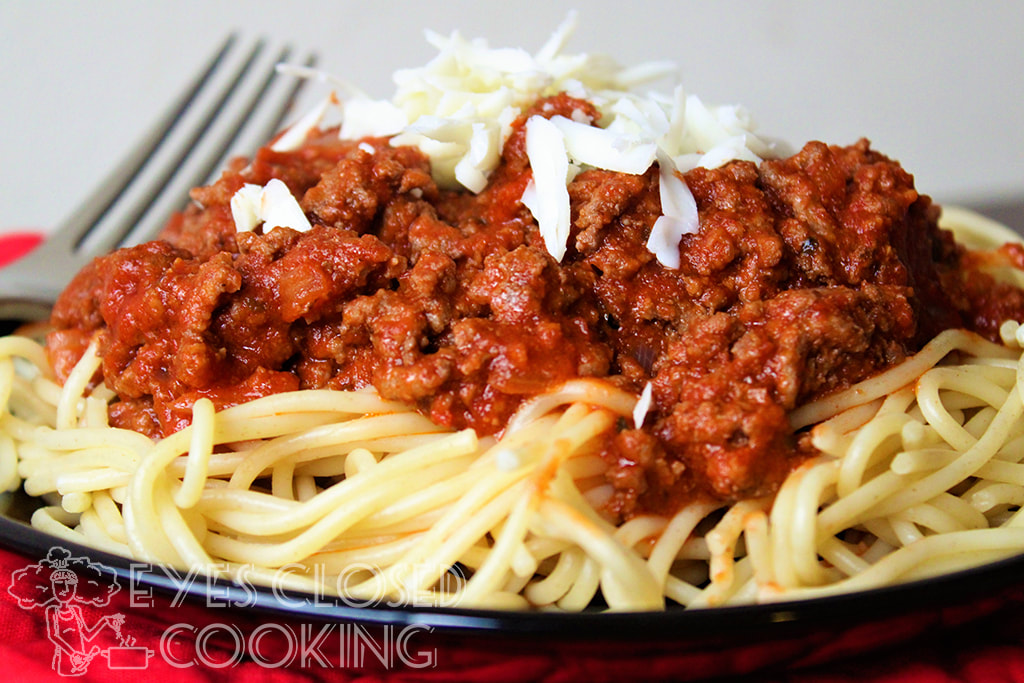 Two Meat Pasta Sauce Recipe Eyes Closed Cooking