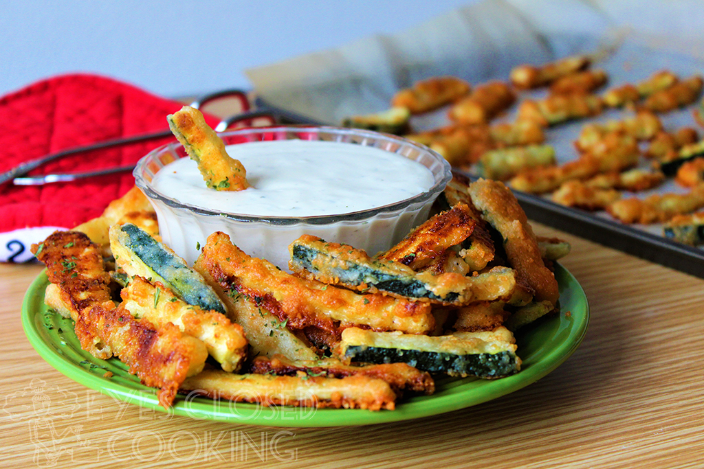 Baked Parmesan Zucchini Fries Recipe - Eyes Closed Cooking